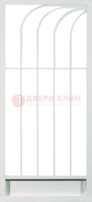 Белая металлическая решетчатая дверь ДР-17 в Хотьково