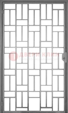 Металлическая решетчатая дверь в сером цвете ДР-23 в Хотьково