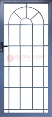 Синяя металлическая решетчатая дверь ДР-28 в Хотьково