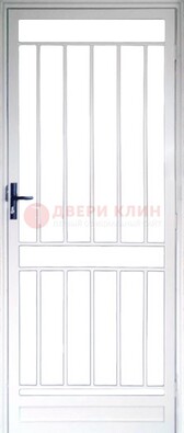Железная решетчатая дверь белая ДР-32 в Хотьково