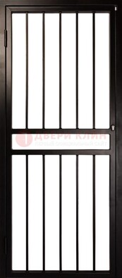 Темная стальная решетчатая дверь для дома ДР-45 в Хотьково