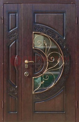 Полуторная железная дверь Винорит в классическом стиле ДСК-272 в Хотьково
