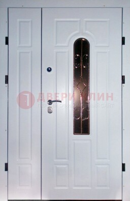 Входная дверь Винорит со стеклом в белом цвете ДСК-277 в Хотьково