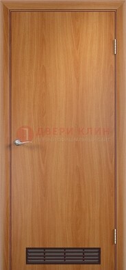 Светлая техническая дверь с вентиляционной решеткой ДТ-1 в Хотьково