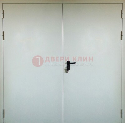Белая металлическая техническая дверь ДТ-8 в Хотьково