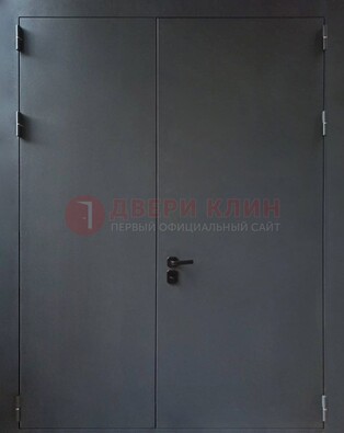Черная распашная тамбурная дверь Порошок ДТМ-46 в Хотьково