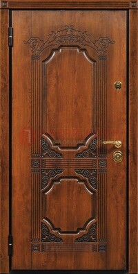 Коричневая входная дверь с виноритом ДВТ-13 в Хотьково