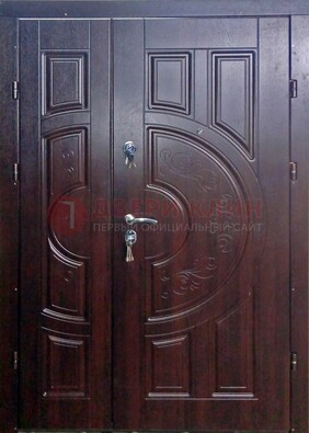 Металлическая филенчатая дверь с виноритом и МДФ Беленый дуб ДВТ-145 в Хотьково