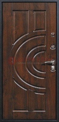 Коричневая железная дверь с виноритом ДВТ-18 в Хотьково