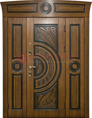Парадная входная дверь с виноритом и узором ДВТ-194 в Хотьково