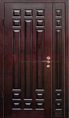 Коричневая металлическая дверь с виноритом ДВТ-20 в Хотьково