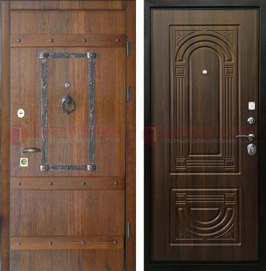 Темная стальная дверь с виноритом ДВТ-232 в Хотьково