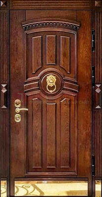 Входная дверь с виноритом в коричневом цвете ДВТ-236 в Хотьково