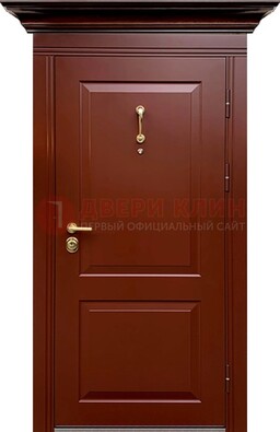 Красная железная дверь винорит для частного дома ДВТ-251 в Хотьково