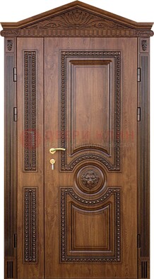 Узорная стальная дверь с виноритом для дома ДВТ-260 в Хотьково