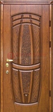 Коричневая металлическая дверь с виноритом ДВТ-34 в Хотьково