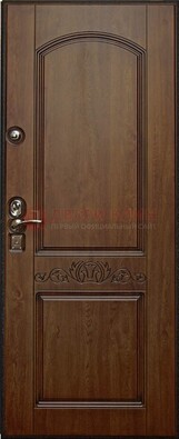 Коричневая железная дверь с виноритом ДВТ-9 в Хотьково