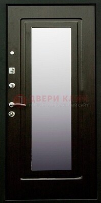 Черная металлическая дверь с зеркалом ДЗ-37 в Хотьково