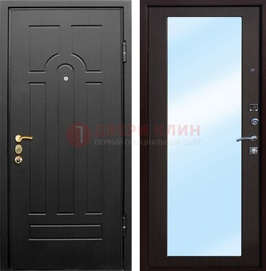 Входная металлическая филенчатая дверь с зеркалом ДЗ-59 в Хотьково